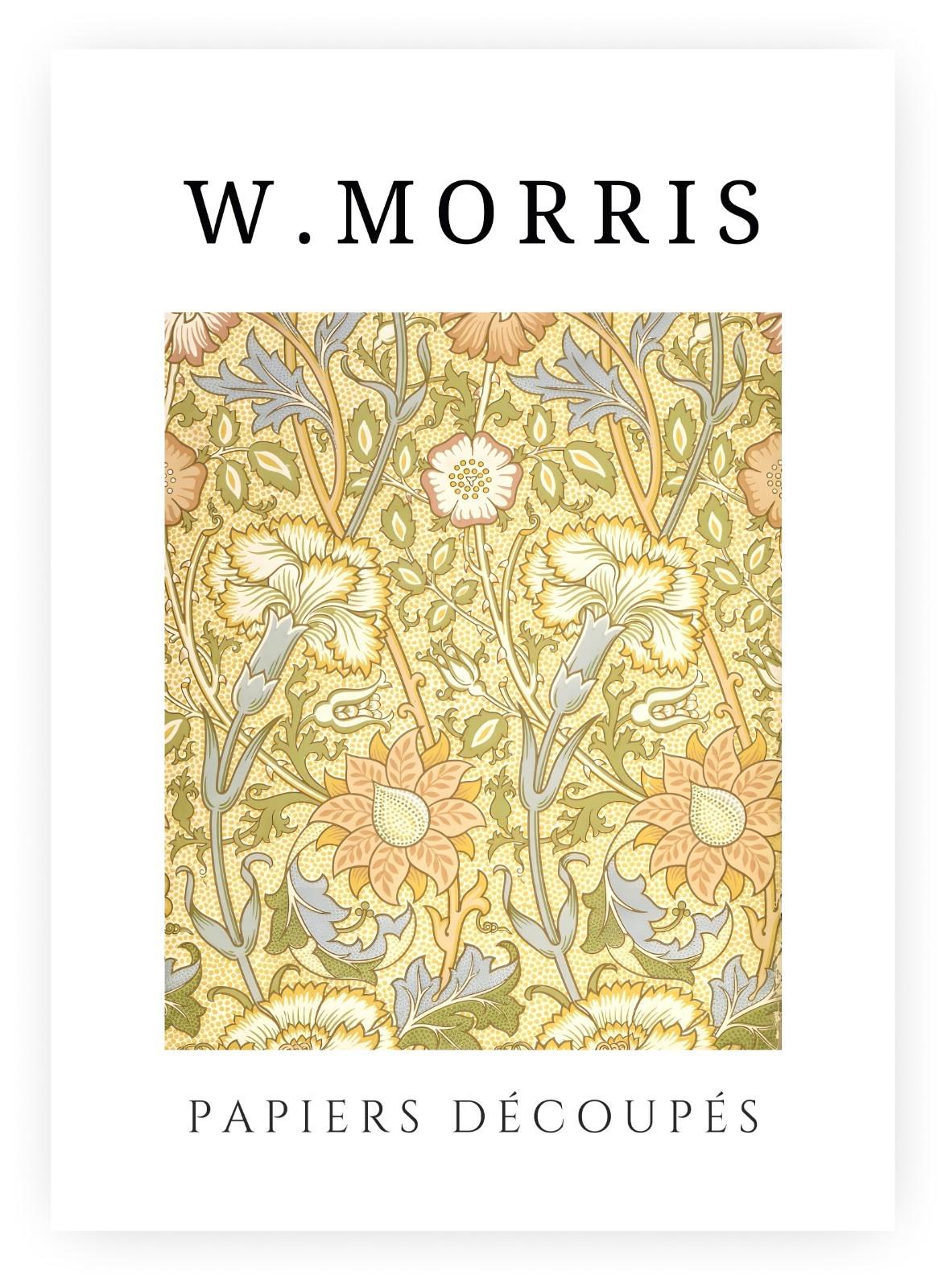 William Morris Exhibition Poster – Papiers Découpés Floral, Framed Print