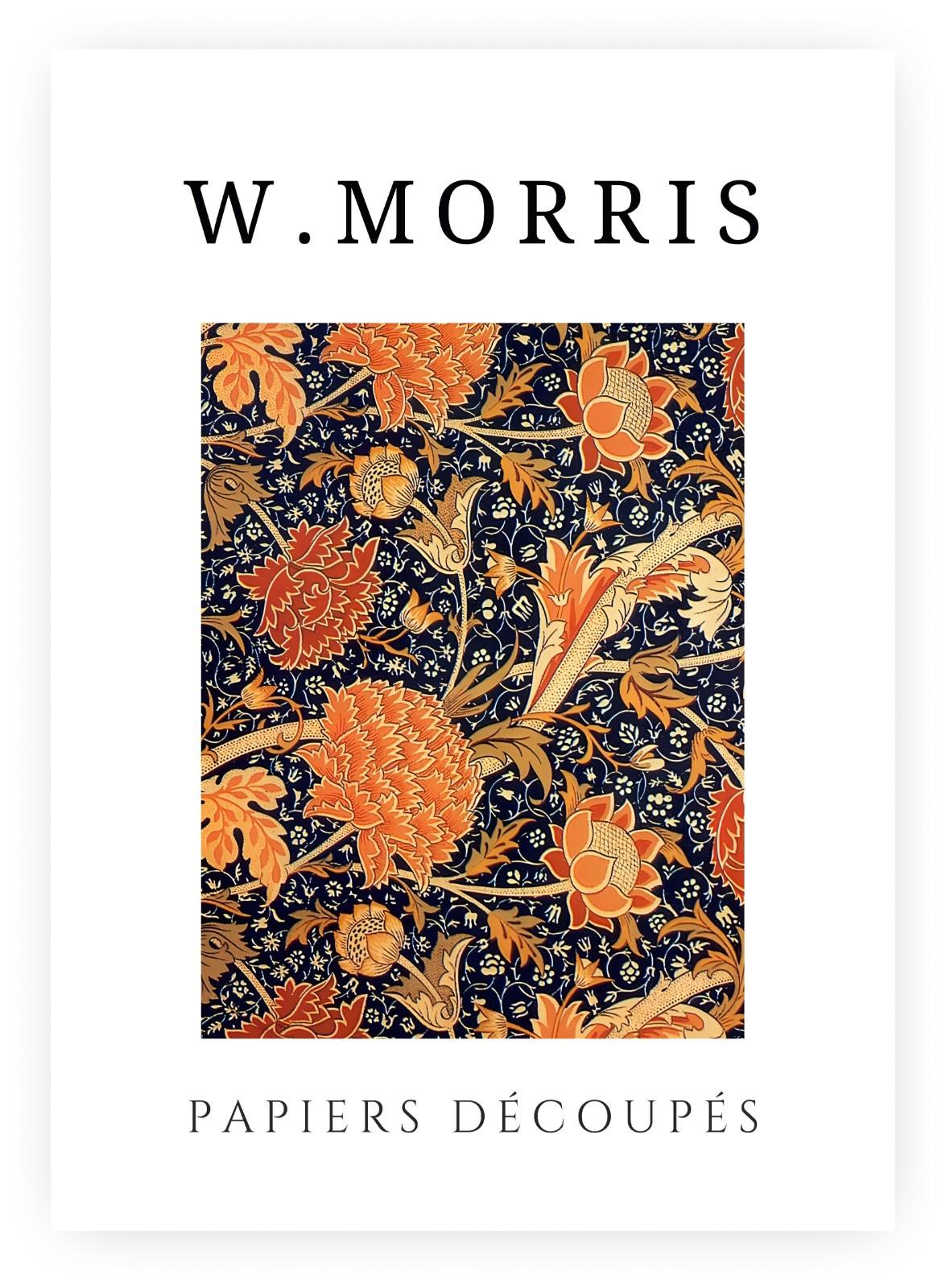 William Morris Exhibition Poster – Papiers Découpés Floral, Framed Print