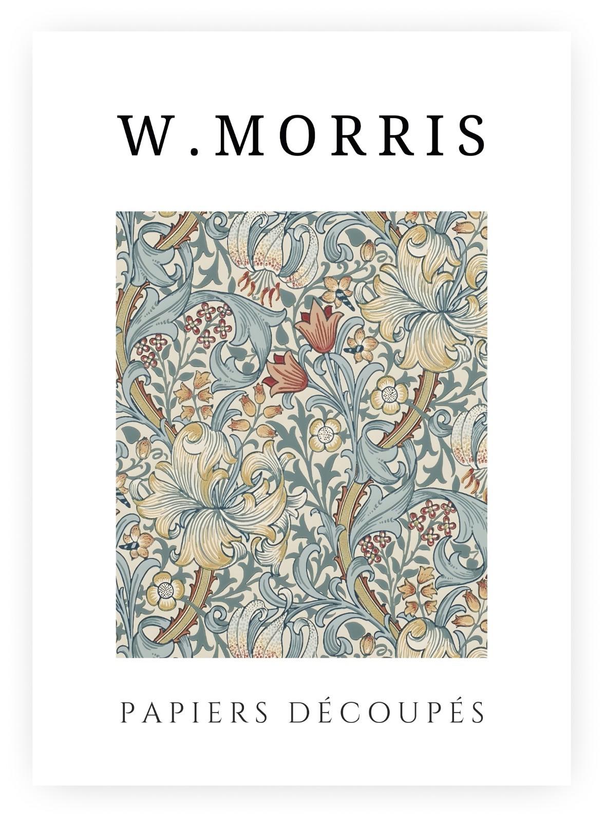 William Morris Exhibition Poster – Papiers Découpés Floral, Framed Print