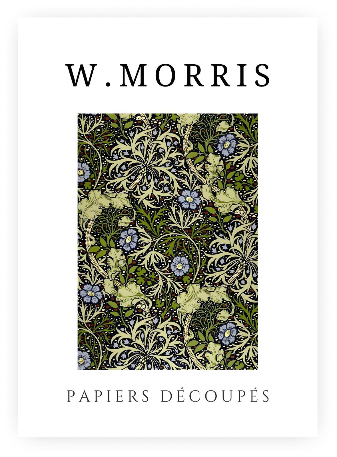 William Morris Exhibition Poster – Papiers Découpés Floral, Framed Print