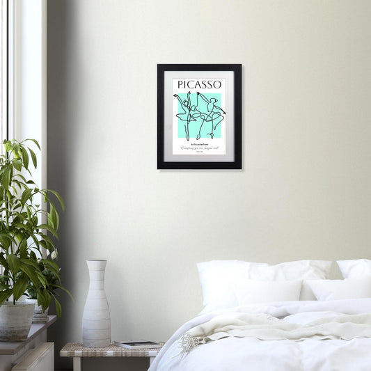Picasso Inspired Dancer Line Art Framed Poster Modern Minimalism Art Print