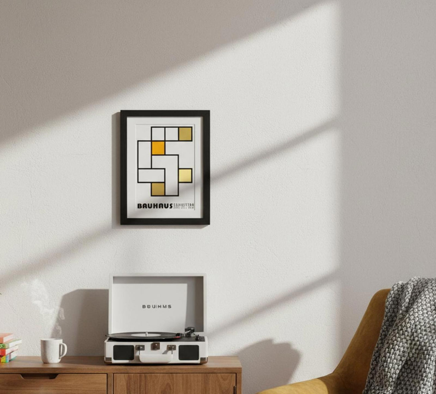 Bauhaus Exhibition Framed Poster Abstract Geometric Art Print for Modern Spaces