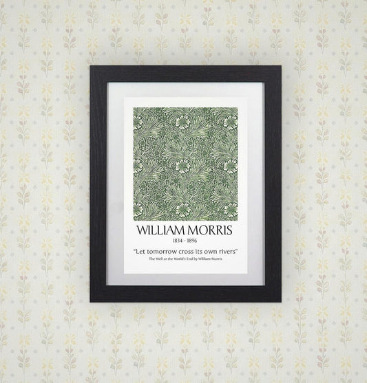 Framed Art Print William Morris Arts & Crafts Pattern - 11"x14" Frame, A4 Print