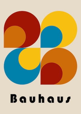 Vintage Bauhaus Geometric College Exhibition