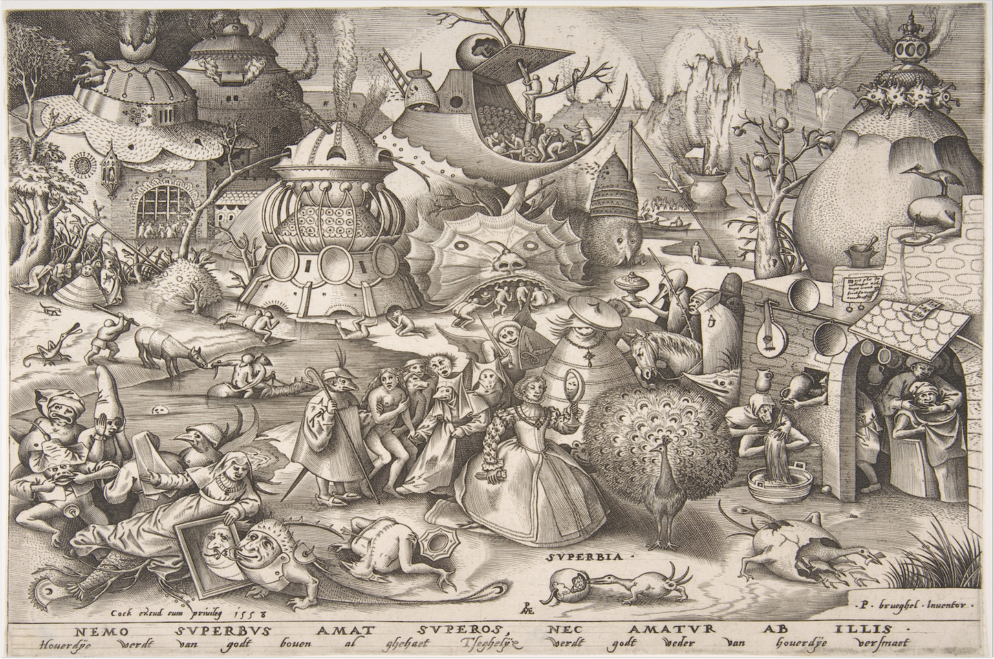 Pieter Bruegel the Elder – Superbia (Pride) Fine Art Engraving