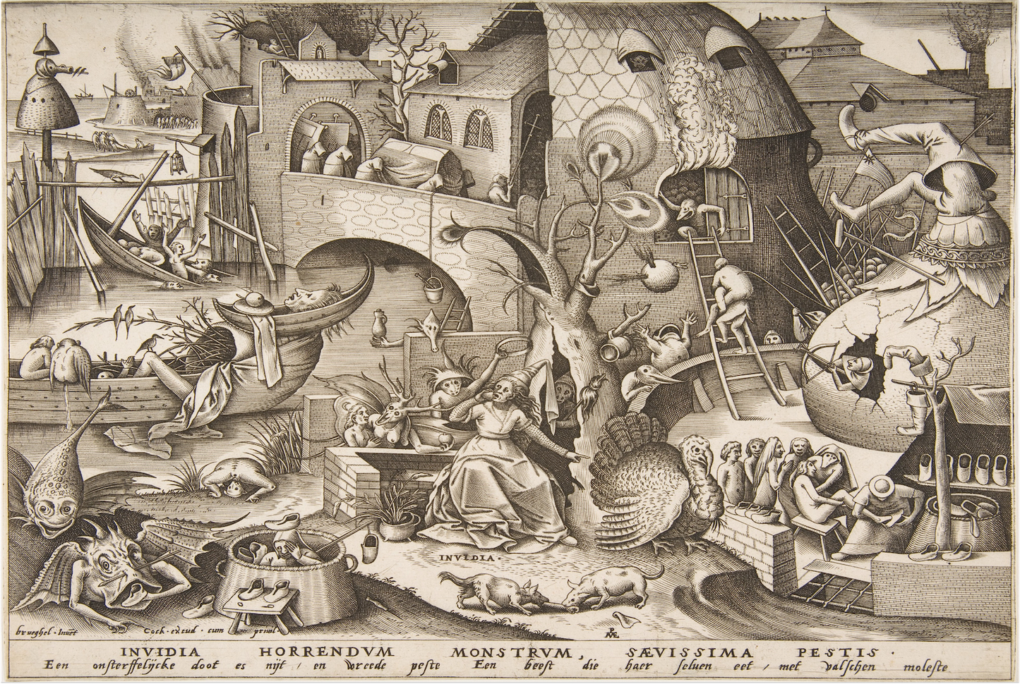 Pieter Bruegel the Elder – Invidia (Envy) Allegorical Art Print