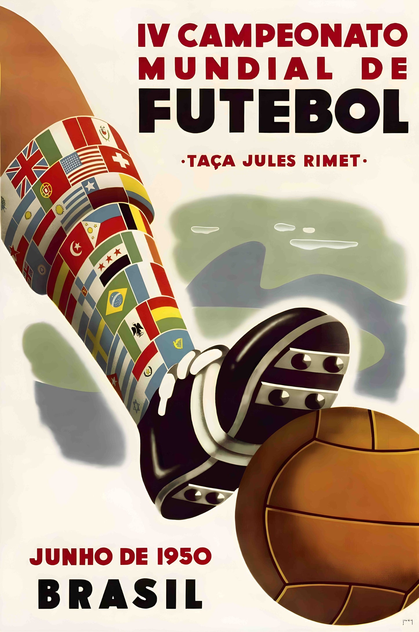 Brazil 1950 World Cup Official Poster