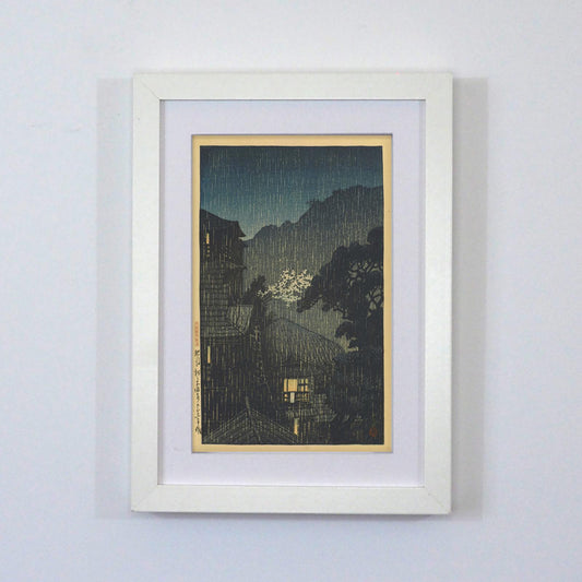 Framed Art Print Tochinoki Hot Spring by Kawase Japanese Shin-hanga Woodblock