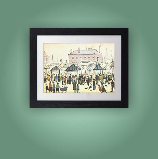 L.S. Lowry "The Market" Framed Print