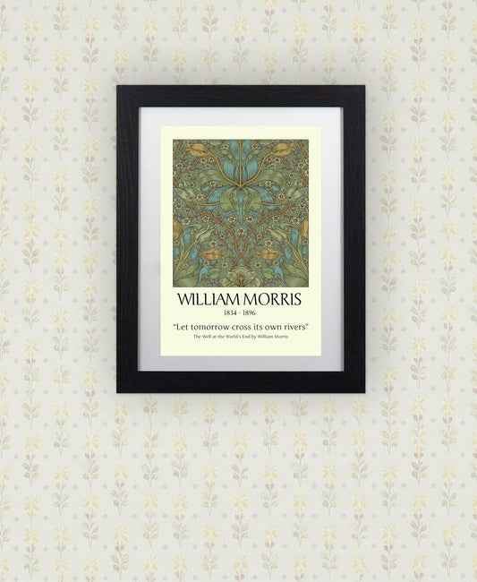 Framed Art Print William Morris Arts & Crafts Pattern - 11"x14" Frame, A4 Print