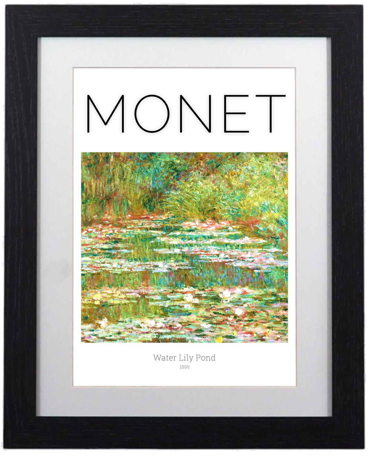 Framed Claude Monet Water Lily Pond Art Print 11x14"