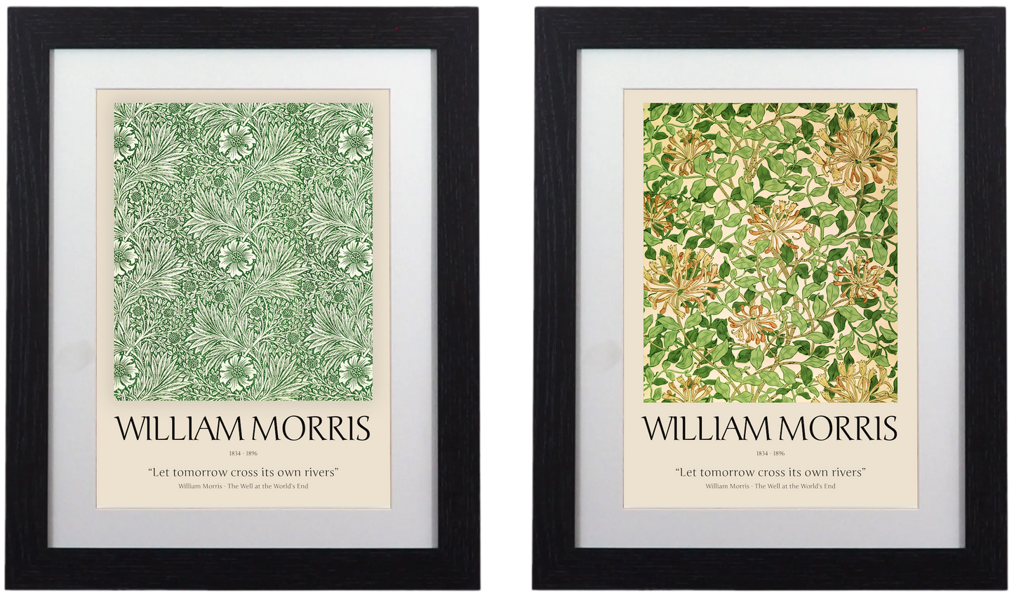 Set of 2 Framed William Morris Prints