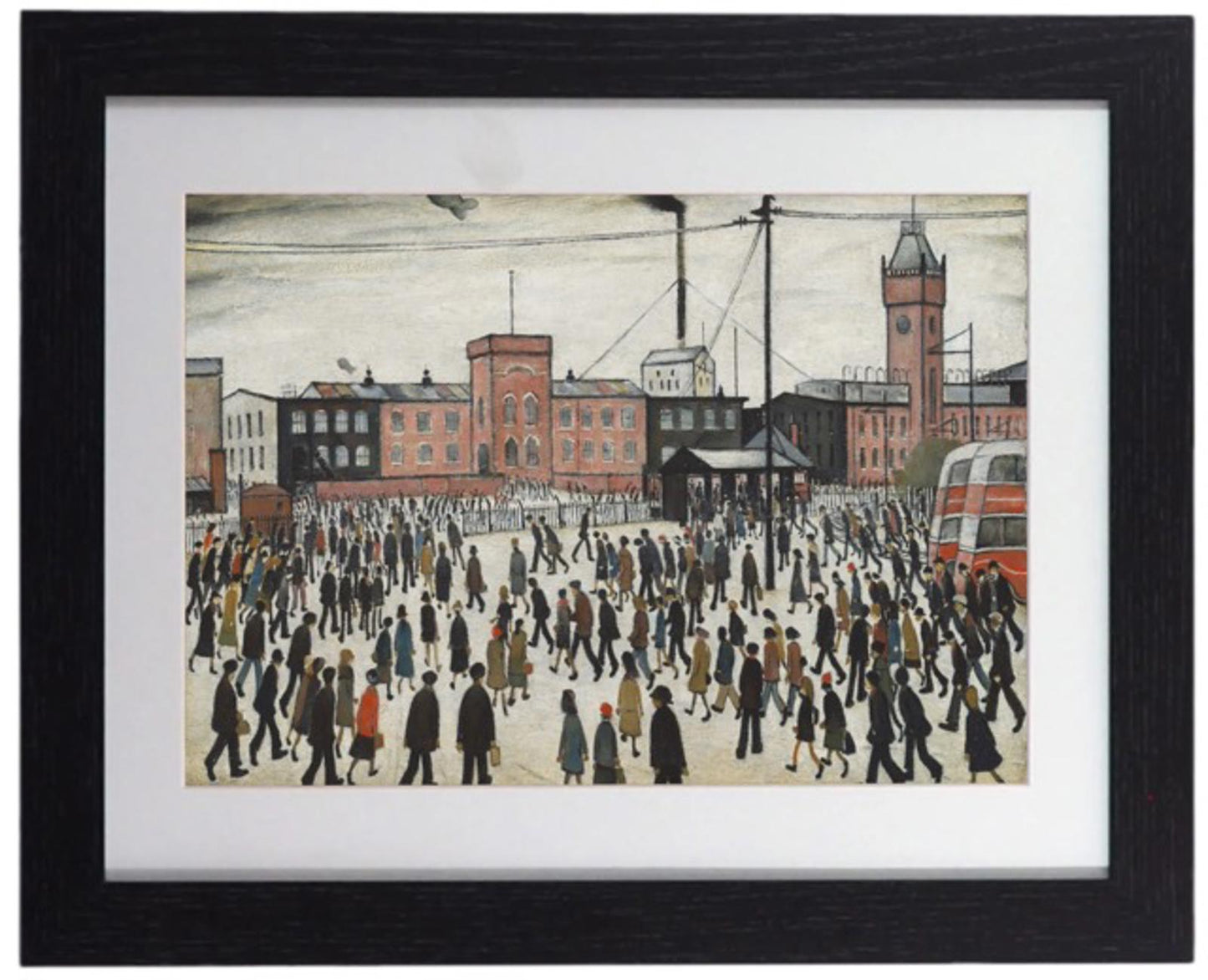L.S. Lowry "Going to Work" Framed Print - 11" x 14" Ready to Hang