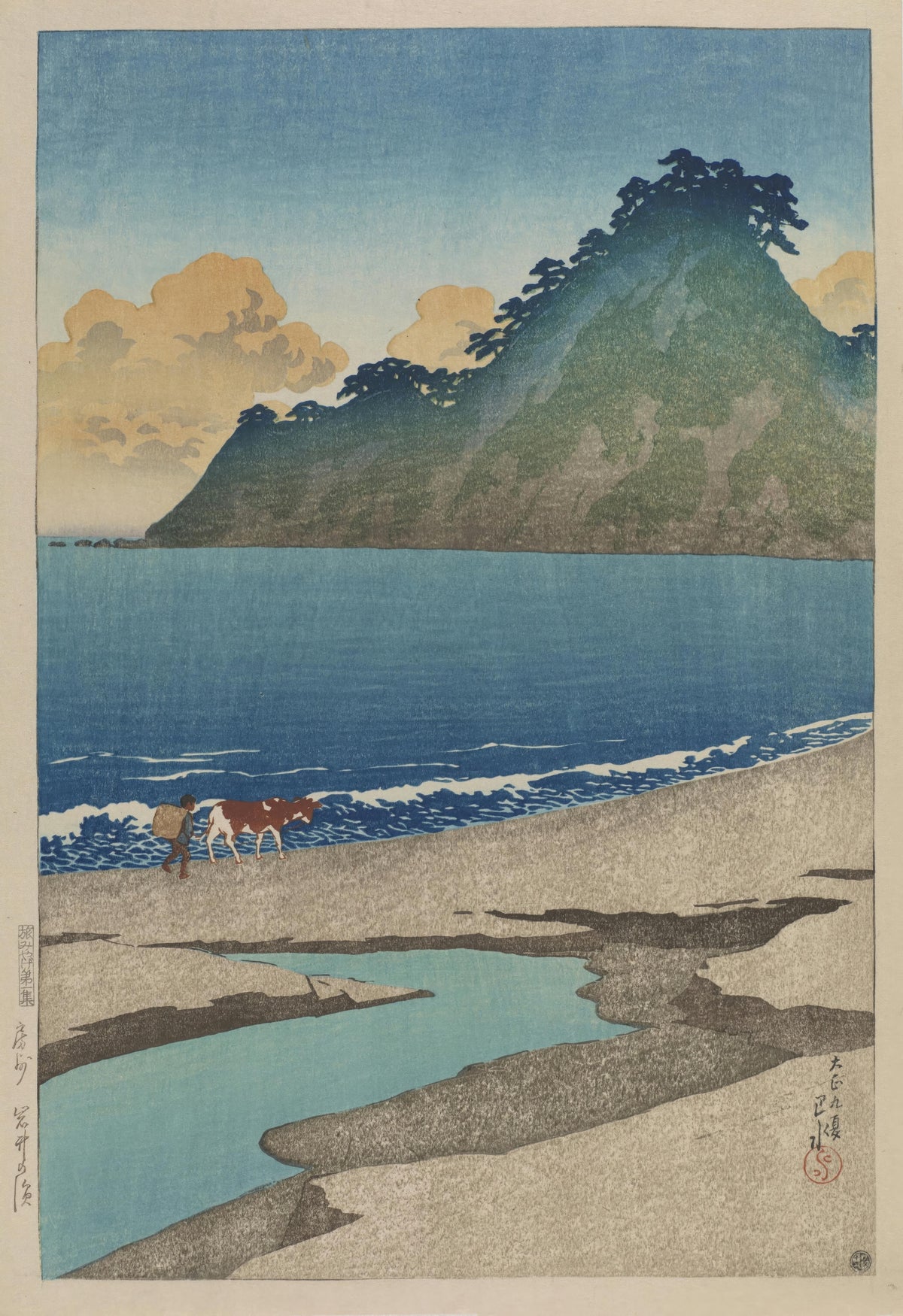 Iwai Beach, Boshū, Hasui Kawase, 1920