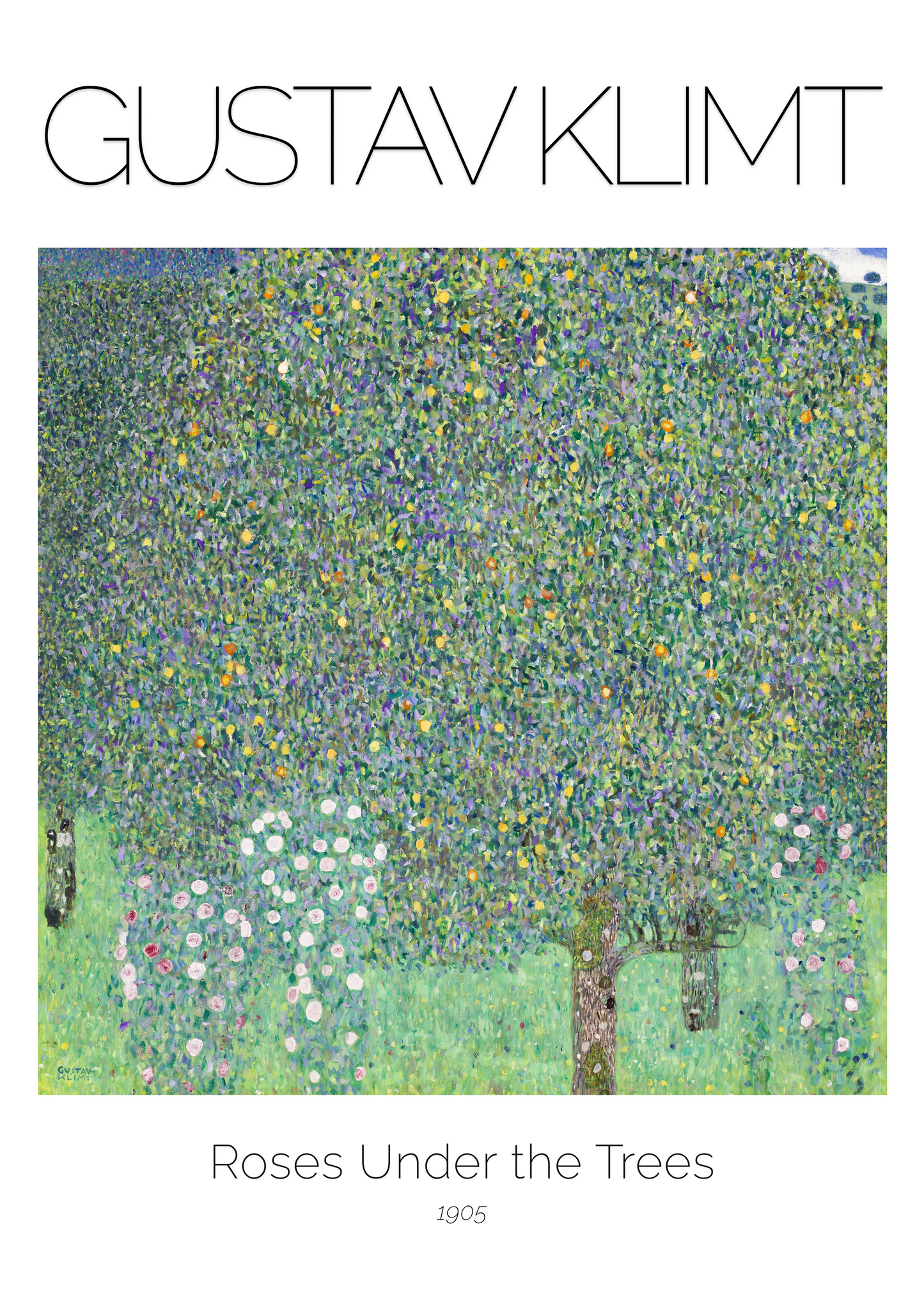 Roses Under the Trees by Gustav Klimt
