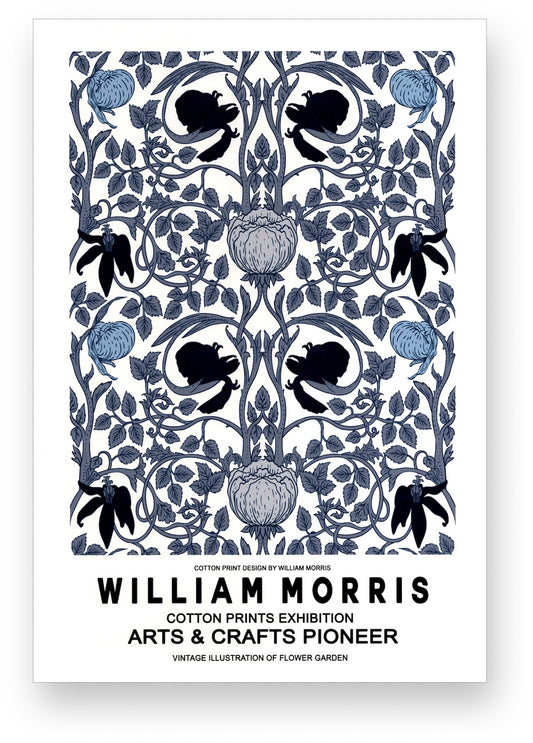 William Morris Blue & Grey Pattern