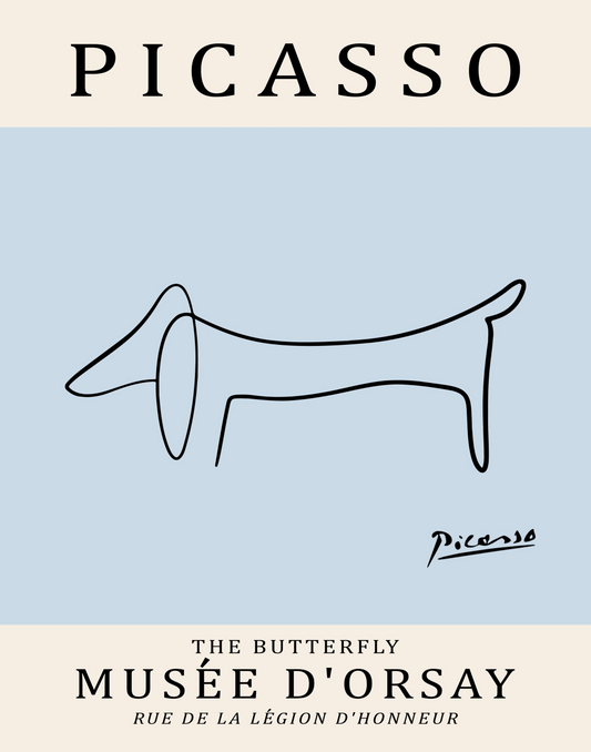 Picasso Dog Print