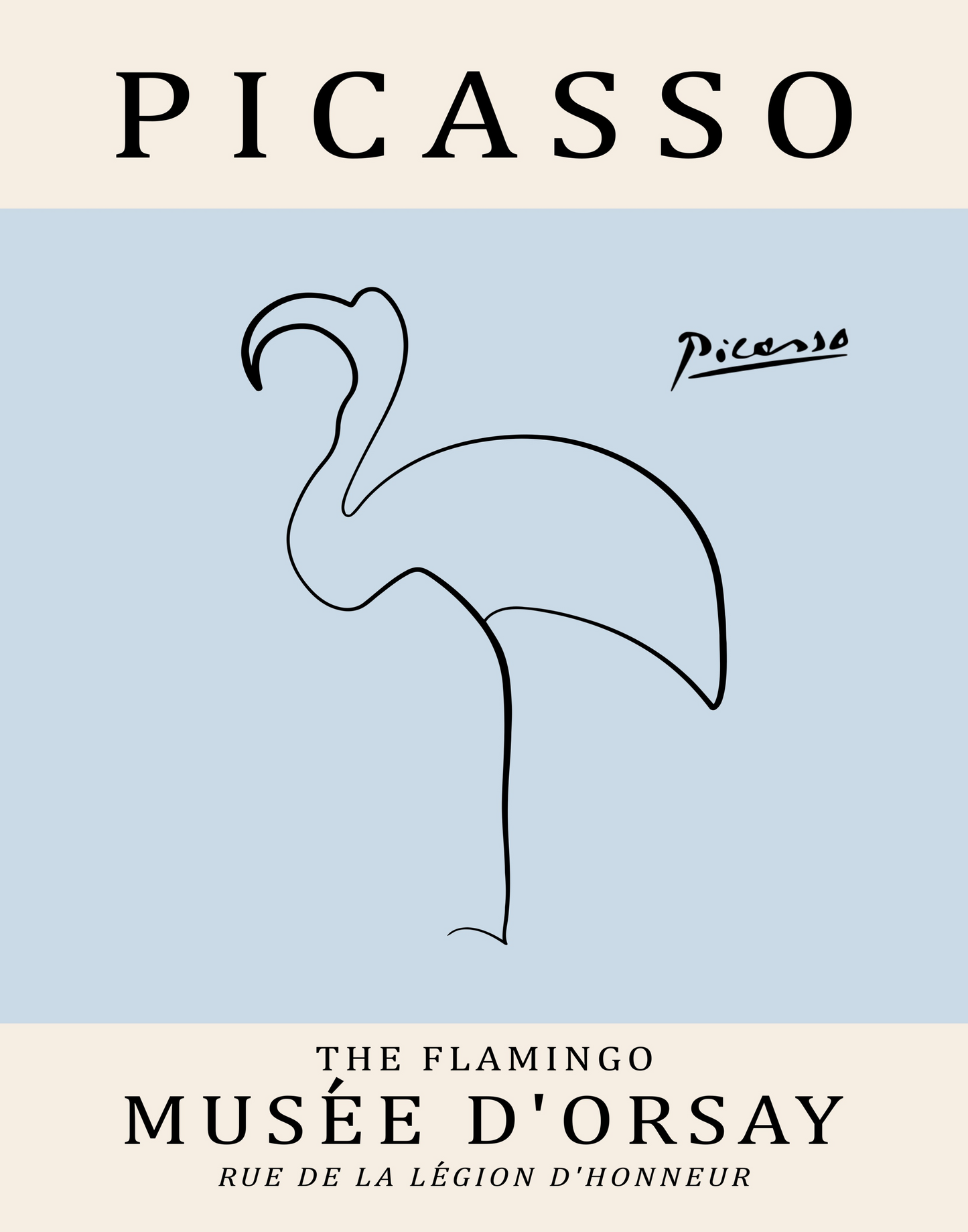 Picasso Flamingo Print
