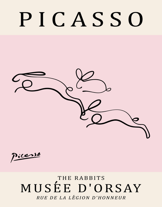 Picasso Rabbits Print