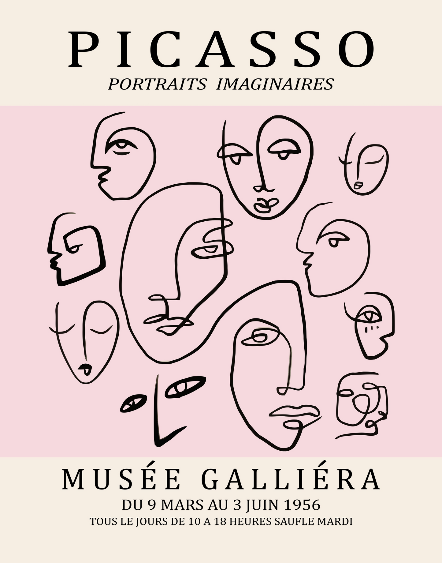 Picasso Cubist Faces (Bold)