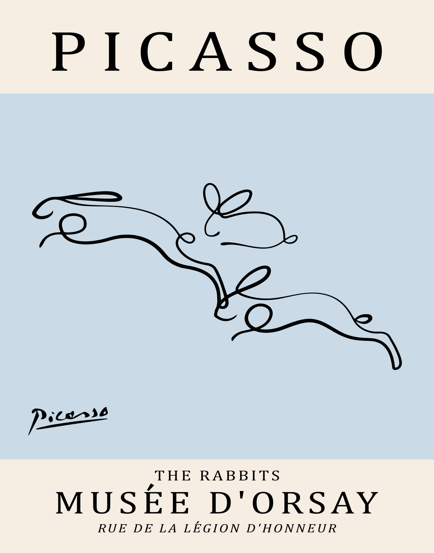 Picasso Rabbits Print