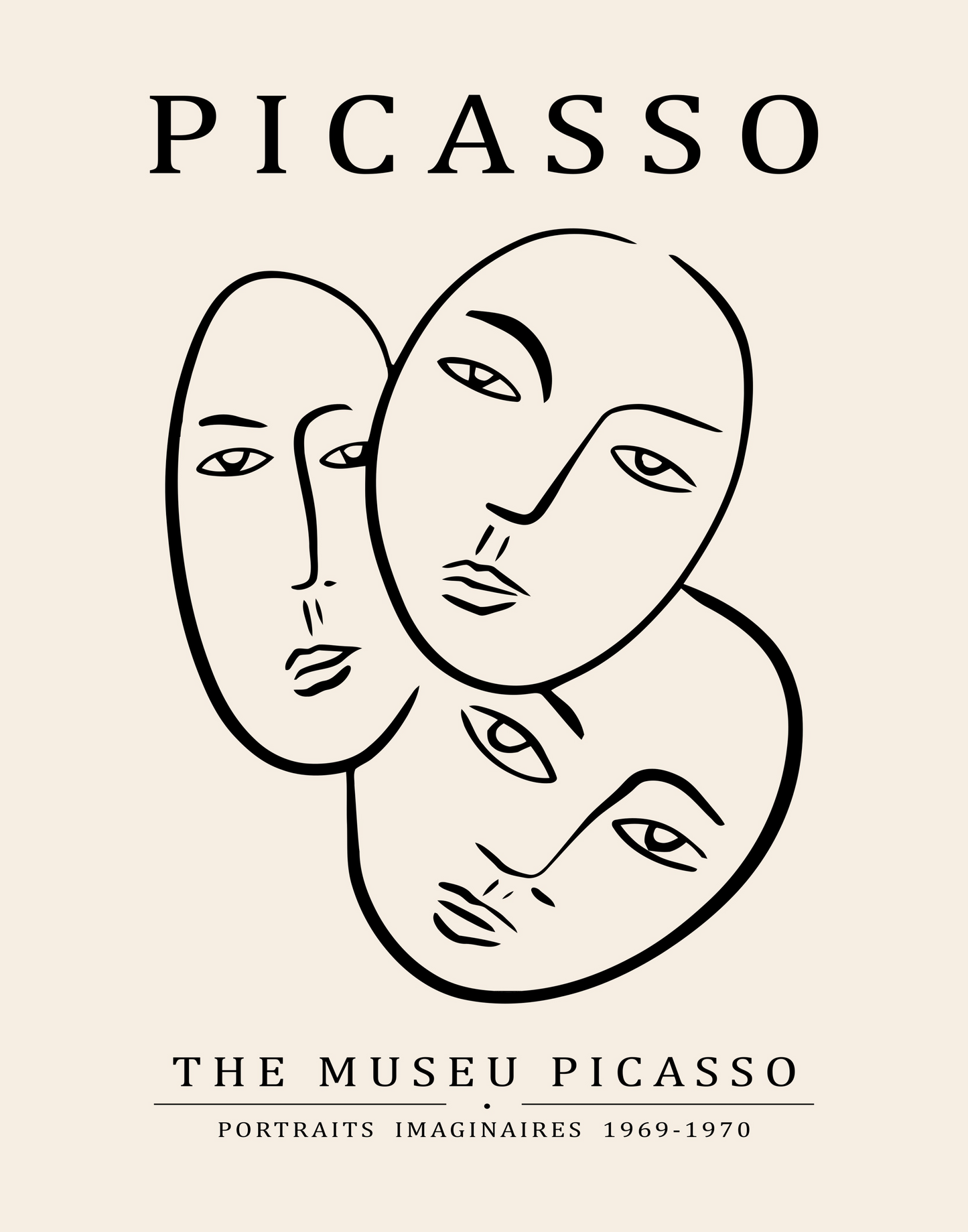 Picasso Three Faces Sketch
