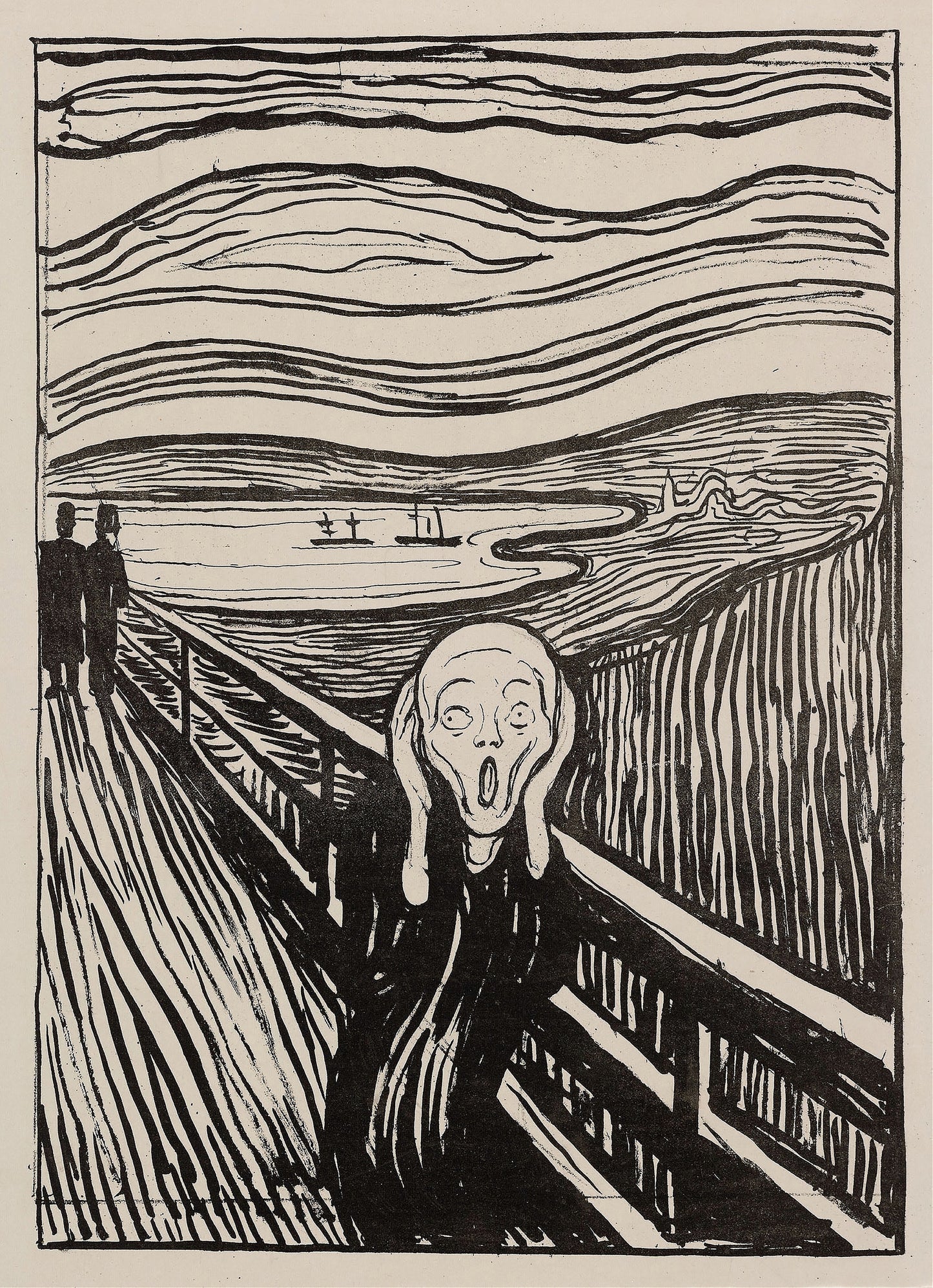 The Scream: Edvard Munch The Scream 1895 Lithograph | Expressionist Wall Decor