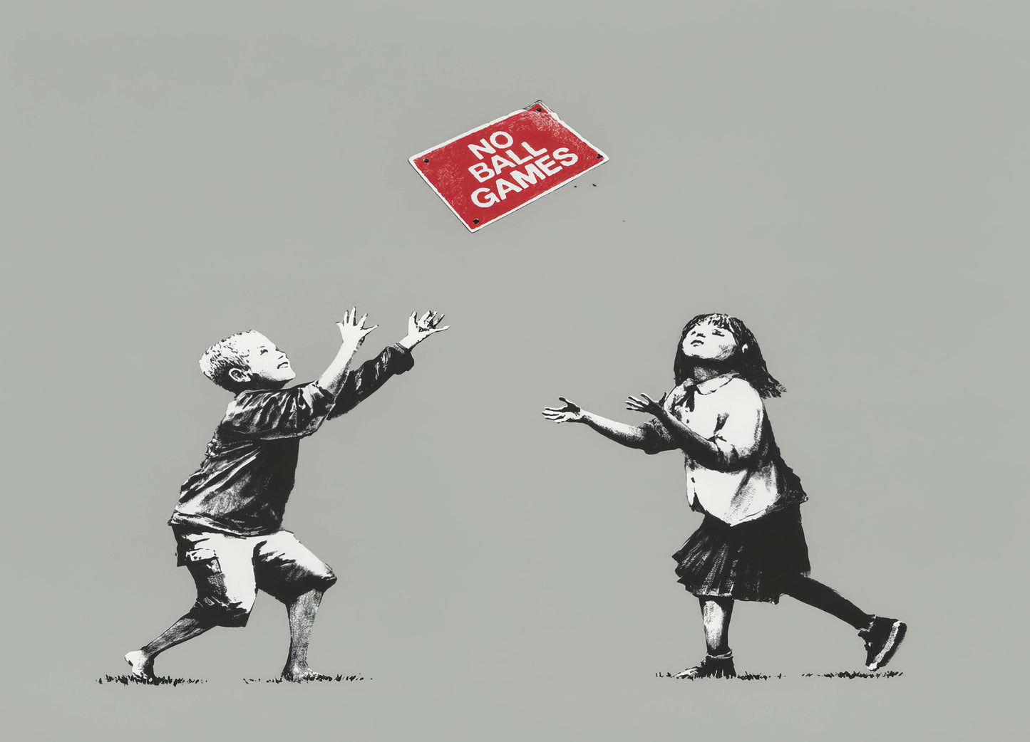 Banksy No Ball Games Children