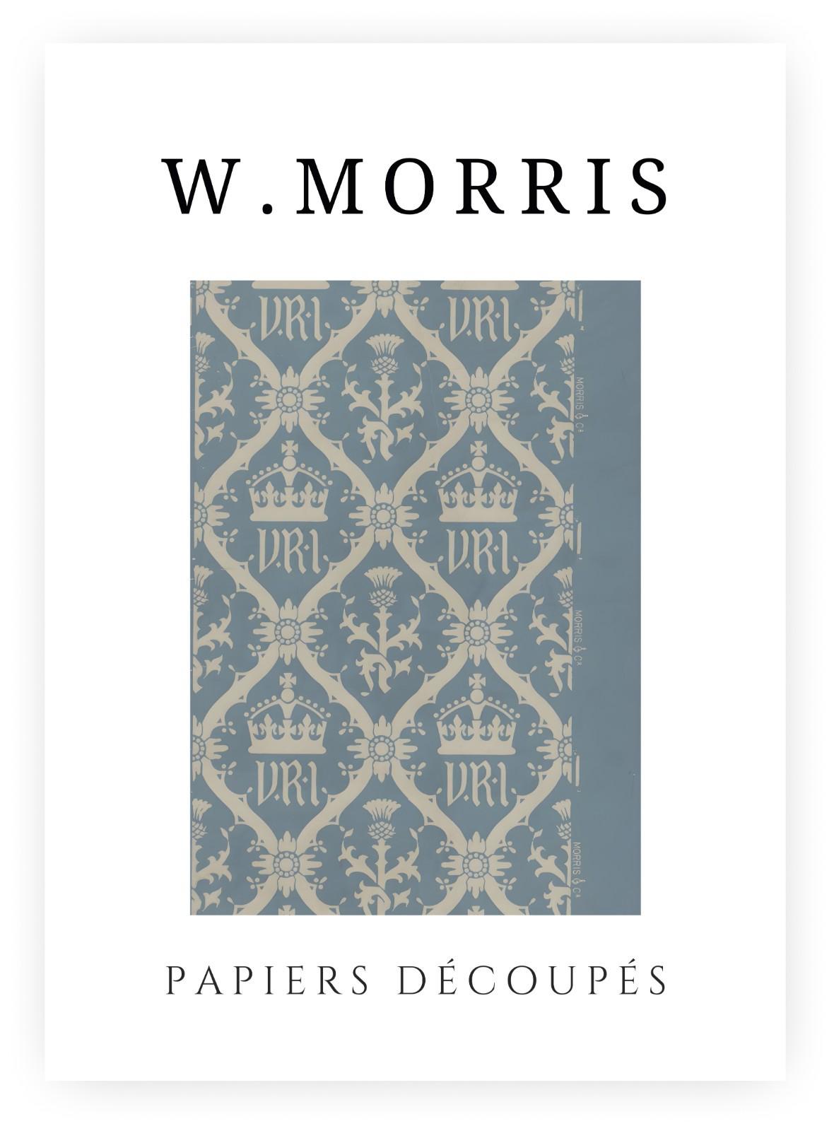 William Morris Exhibition Poster – Papiers Découpés Floral, Framed Print