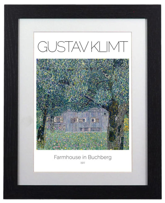 Gustav Klimt's 'Farmhouse in Buchberg' Framed Poster Timeless Art Print