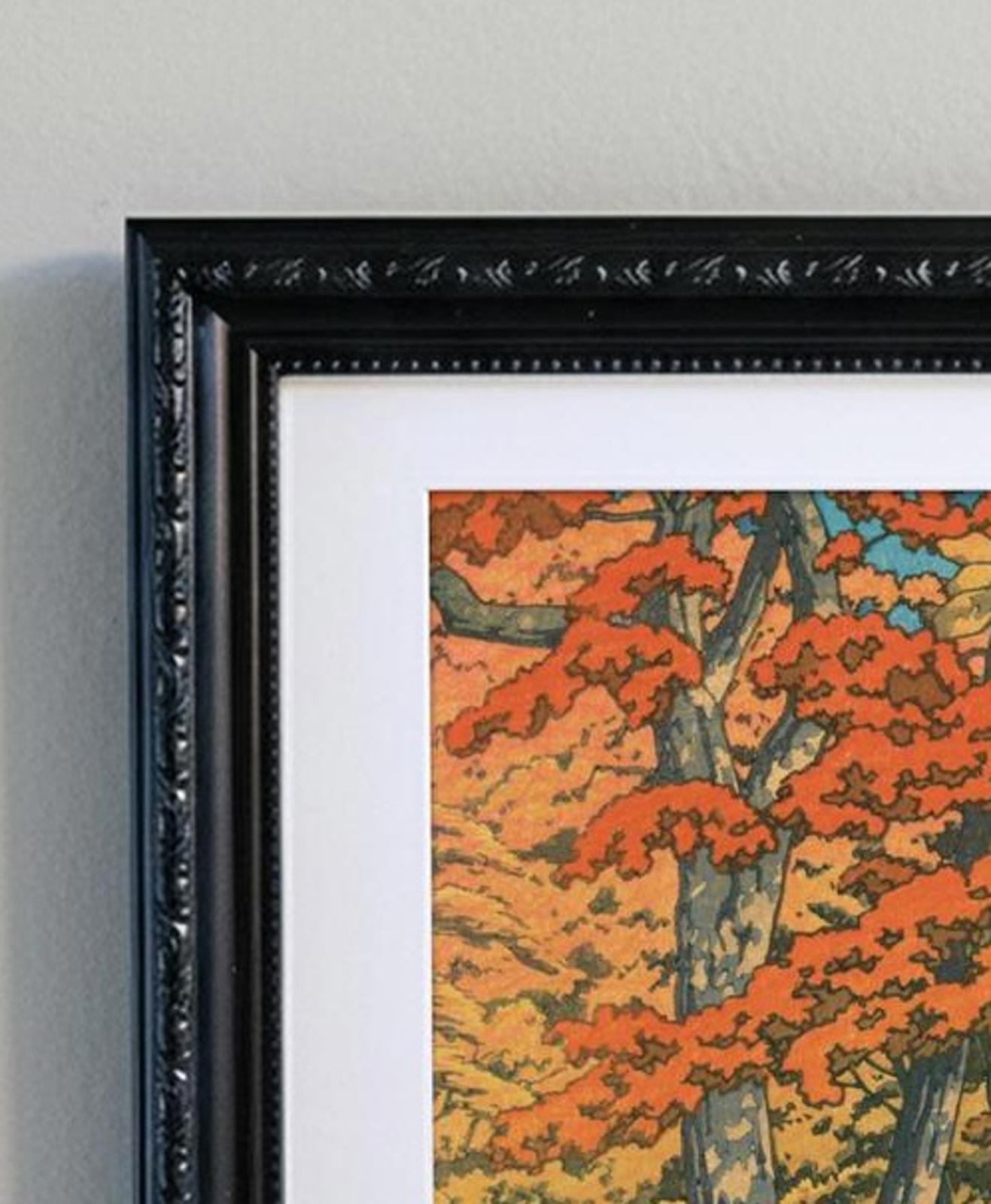 Framed Art Print Japanese Shin-hanga Autumn Woodblock Print A4 Print