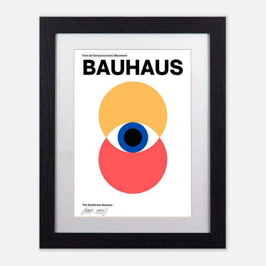 Bauhaus Inspired 'The Eye' Framed Poster - Modern Art Print 11"x14"