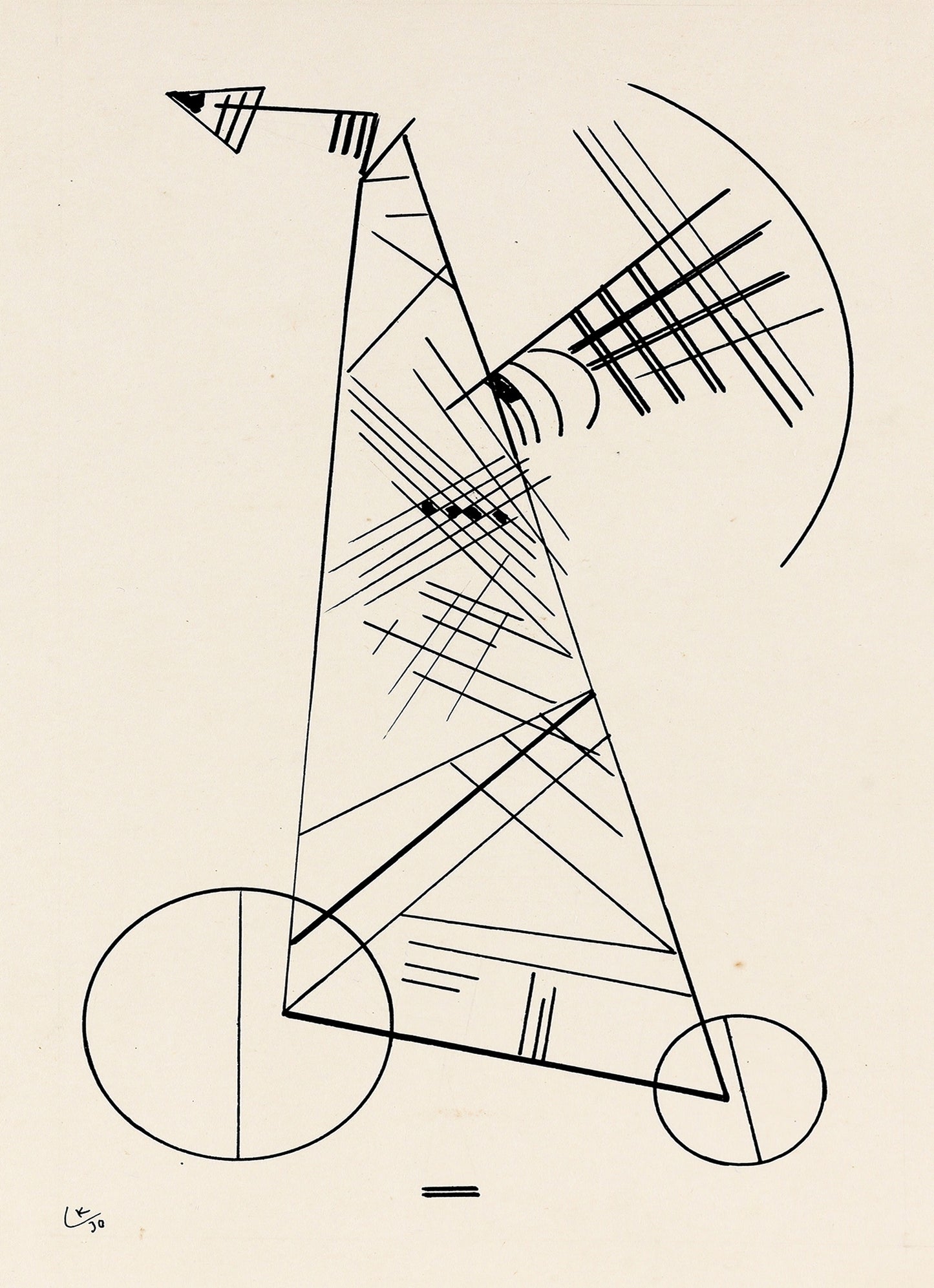 Angular Silhouette Sketch, Wassily Kandinsky