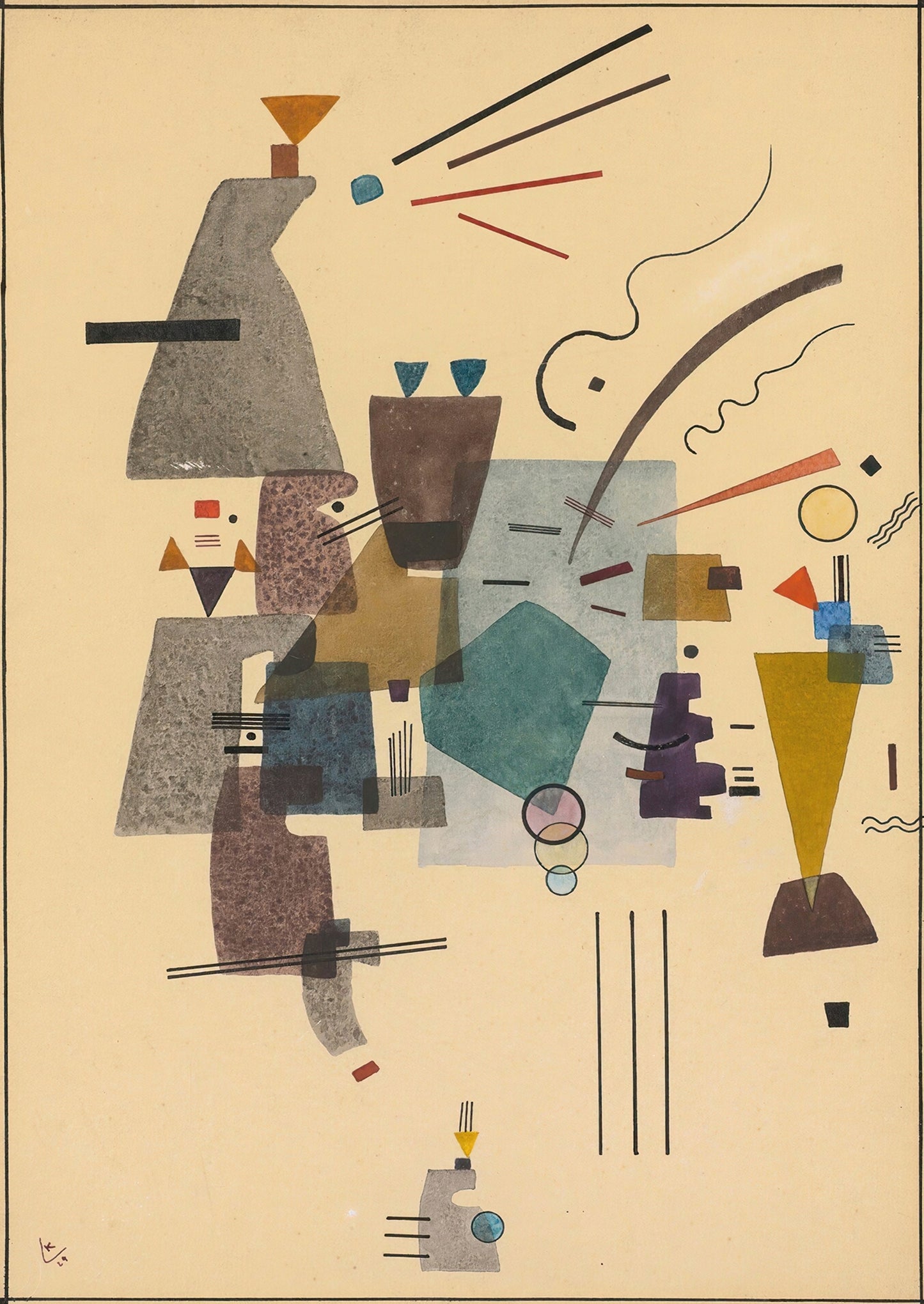 Floating Geometry, Wassily Kandinsky