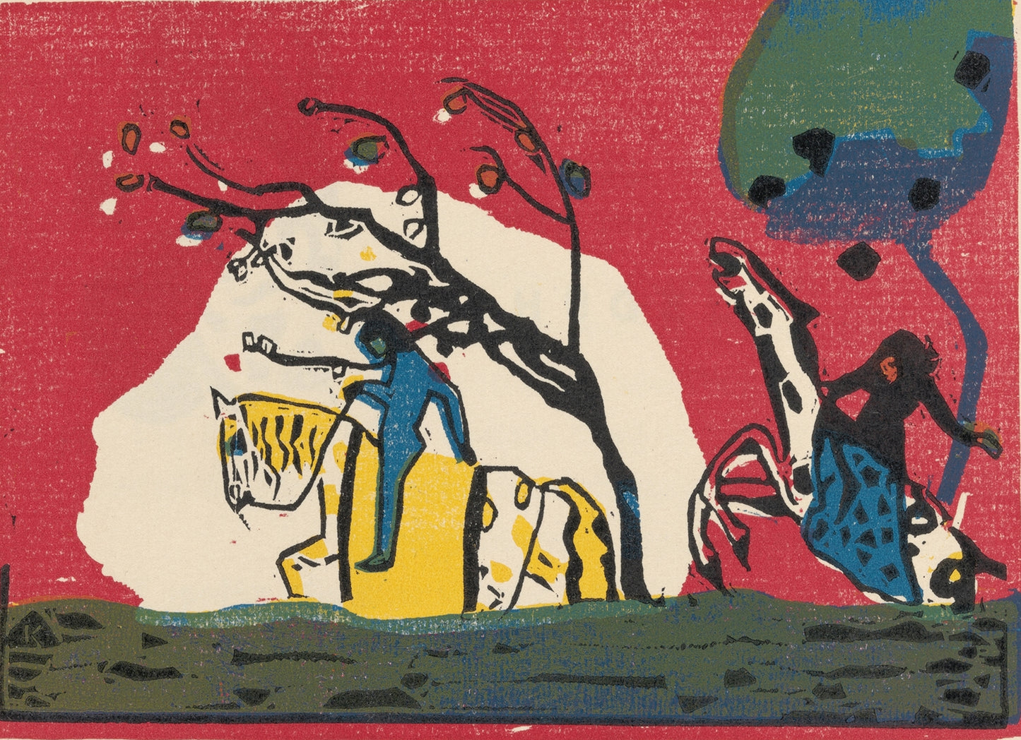 The Red Landscape, Wassily Kandinsky