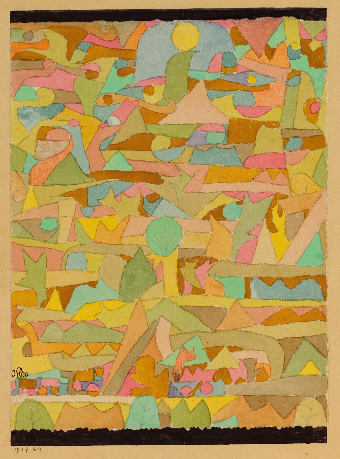 Paul Klee Abstract Art Print – Vintage Exhibition Style Poster