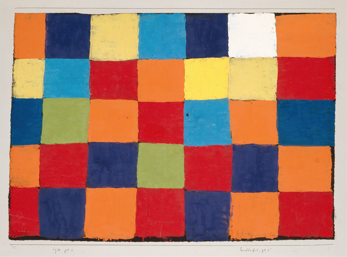 Paul Klee Abstract Art Print – Colour Chart 1930