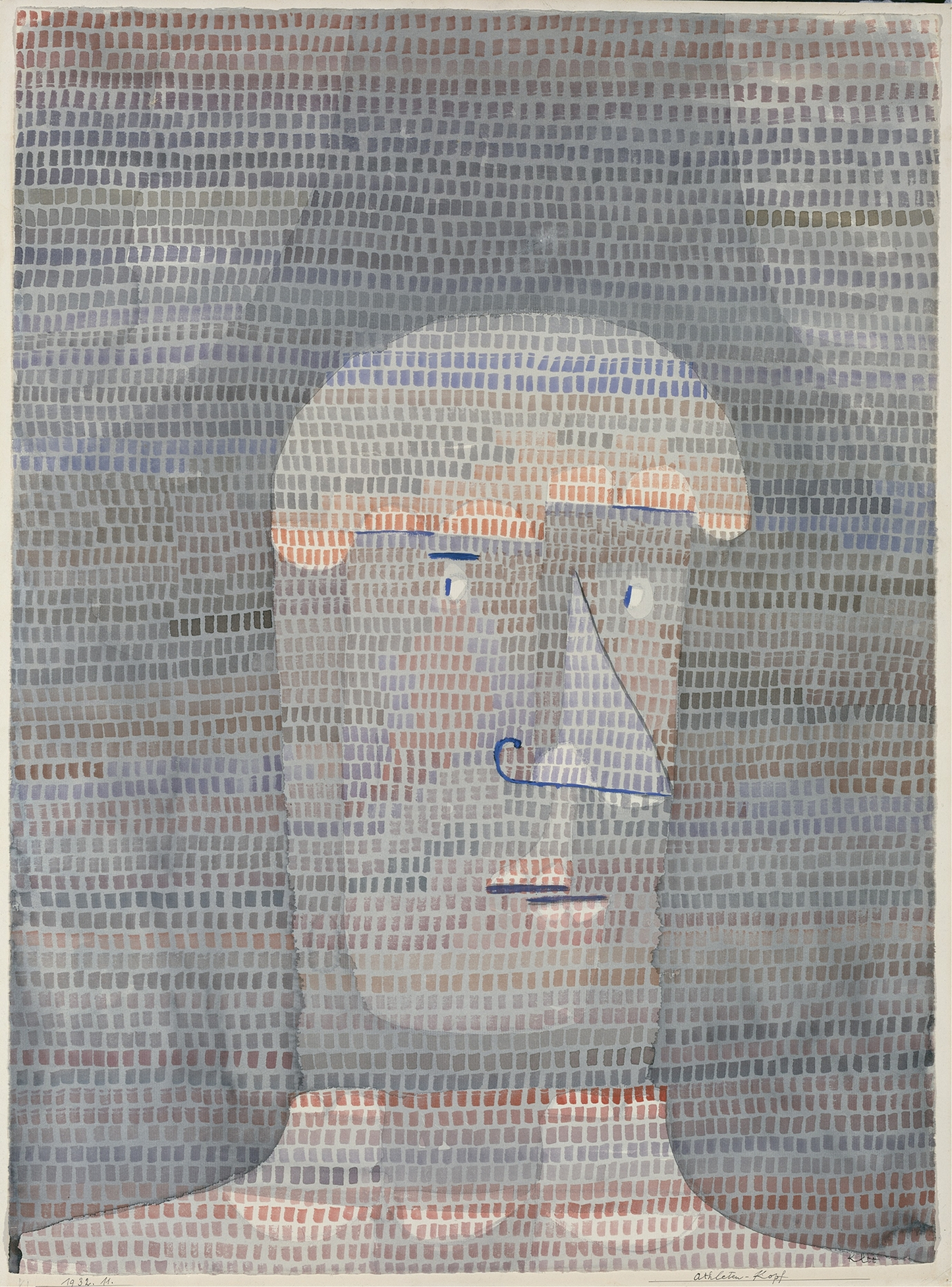 Paul Klee Abstract Art Print – Athlete's Head