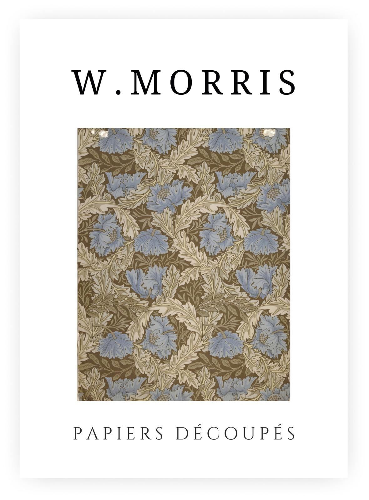 William Morris Exhibition Poster – Papiers Découpés Floral, Framed Print, Green