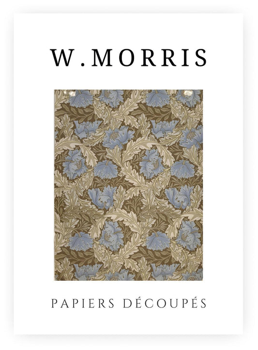 William Morris Exhibition Poster – Papiers Découpés Floral, Framed Print, Green