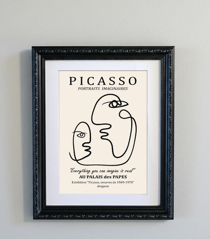 Picasso Abstract Line Art Print 15 Designs Minimalist Exhibition Poster