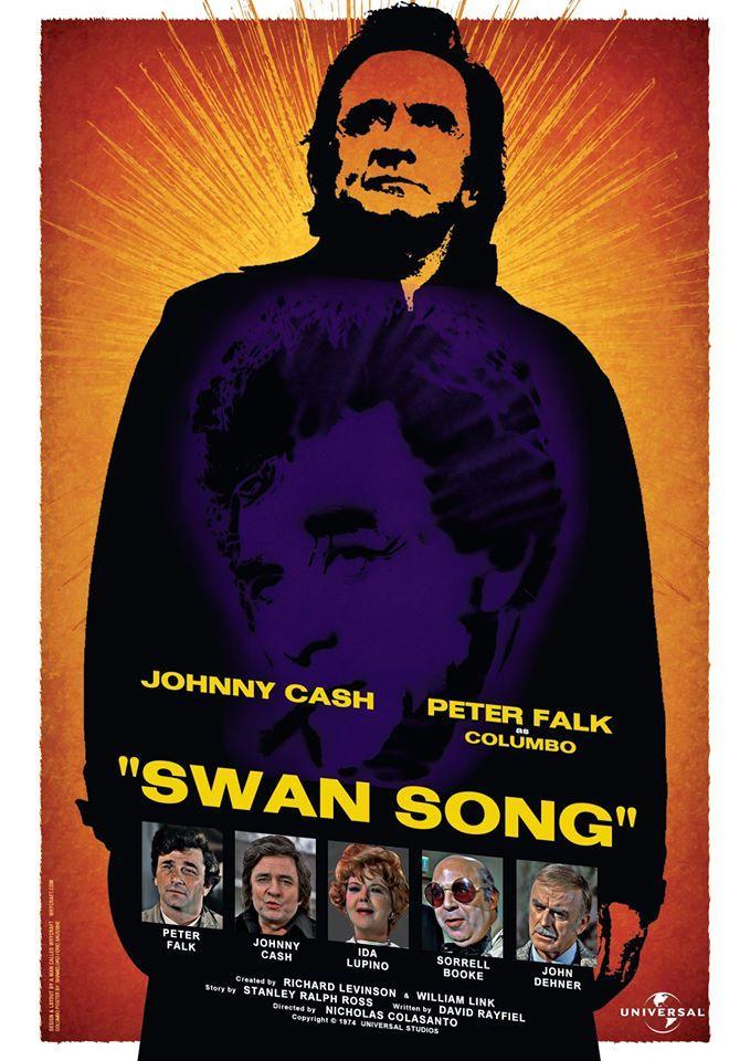 Original Columbo Swan Song Johnny Cash poster artwork