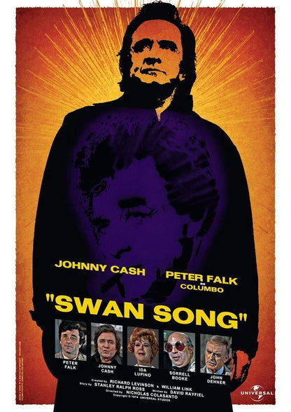 Original Columbo Swan Song Johnny Cash poster artwork
