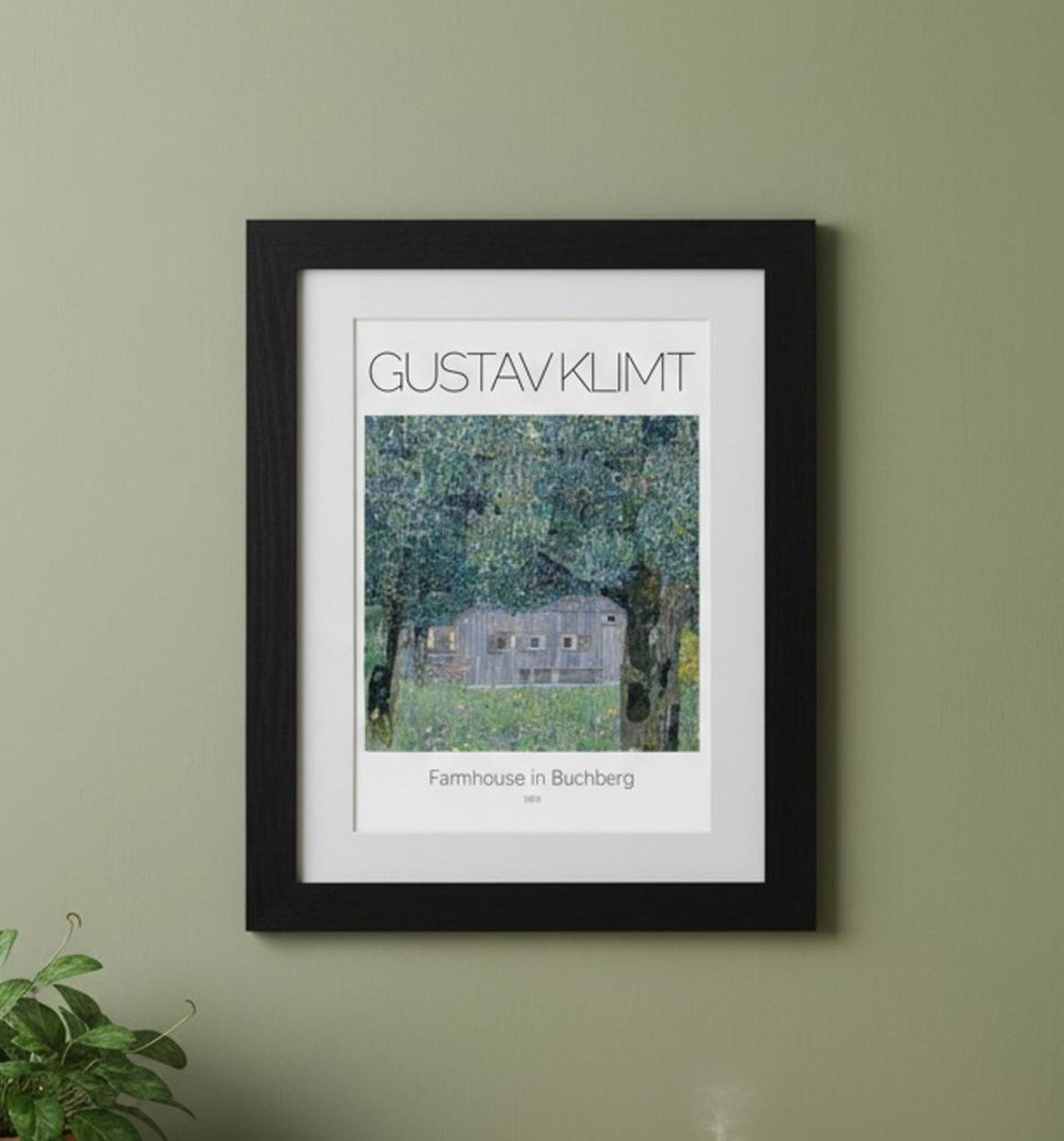 Gustav Klimt's 'Farmhouse in Buchberg' Framed Poster Timeless Art Print