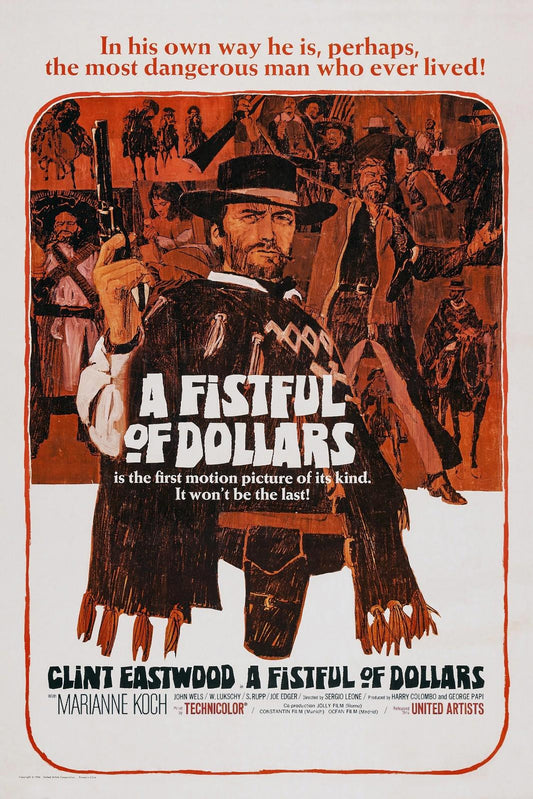 A Fistful of Dollars Print Western Poster