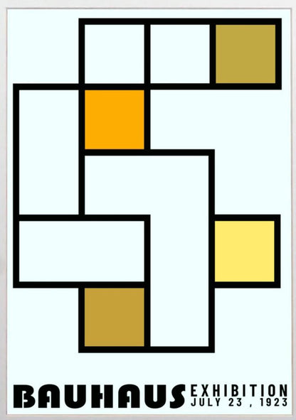Bauhaus Exhibition Framed Poster Abstract Geometric Art Print for Modern Spaces