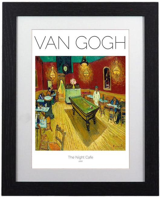 The Night Cafe - Framed Van Gogh Print 14"x11"