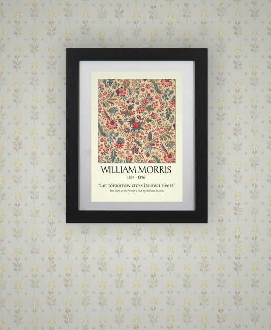 Framed Art Print William Morris Arts & Crafts Pattern - 11"x14" Frame, A4 Print