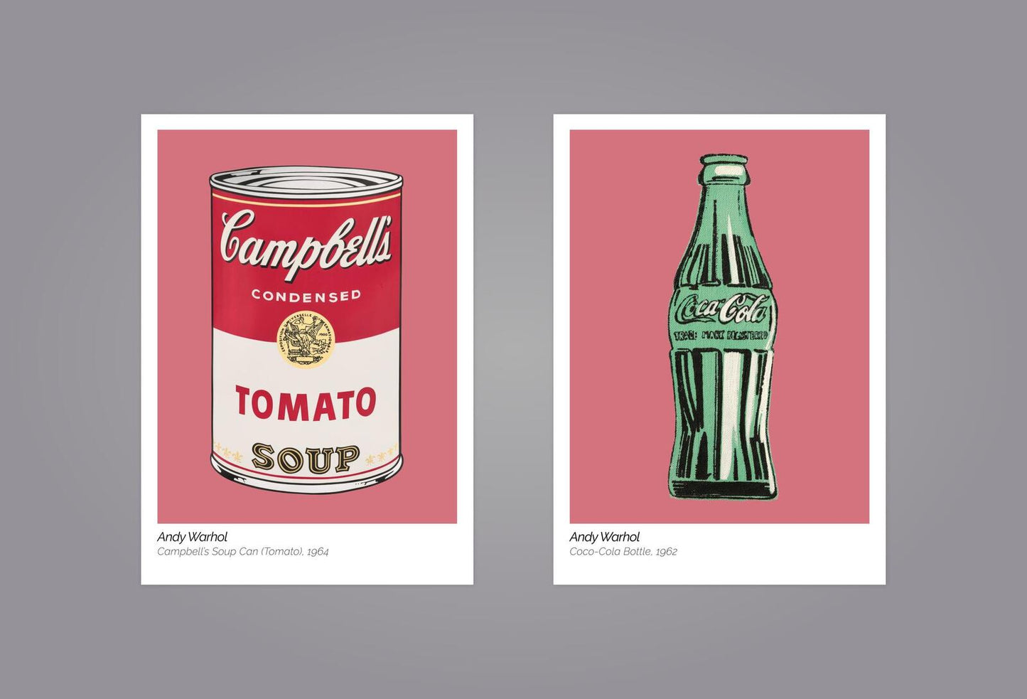 Set of 2 Andy Warhol Pop Art Prints Exhibition Poster Gallery Art Set