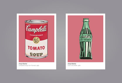 Set of 2 Andy Warhol Pop Art Prints Exhibition Poster Gallery Art Set